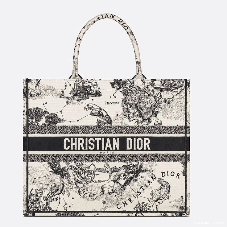 Cheap Canvas Jouy Book Motif Toile White Zodiac de Tote Dior 0717 Luxury